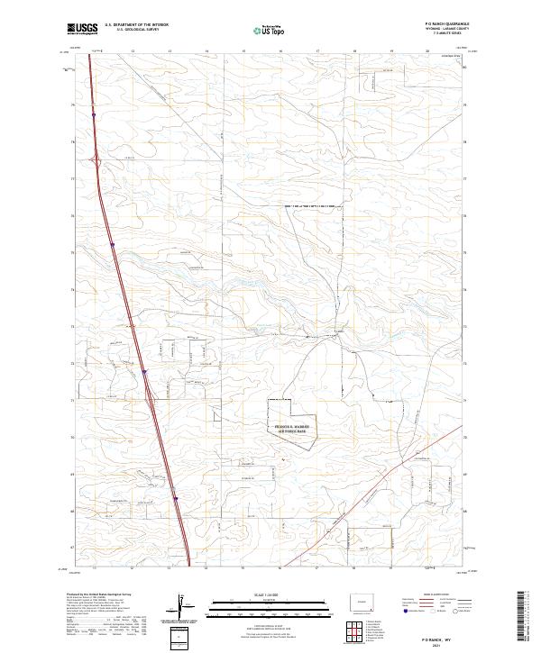 P O Ranch topographic map thumbnail