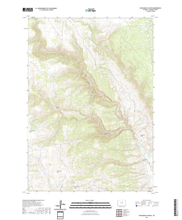 Packsaddle Canyon topographic map thumbnail