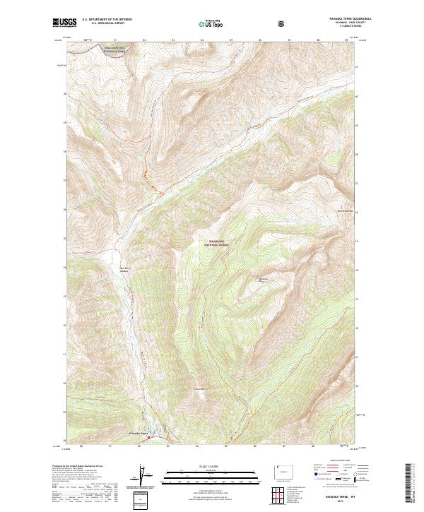 Pahaska Tepee 2021 topographic map thumbnail