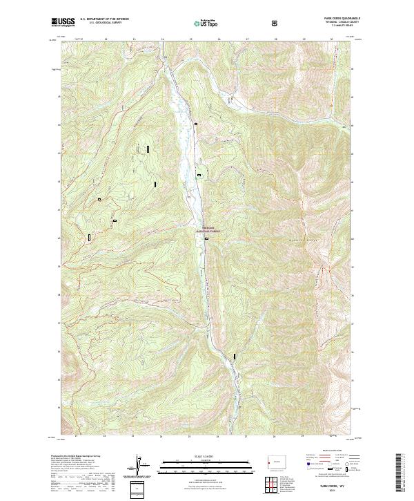Park Creek topographic map thumbnail