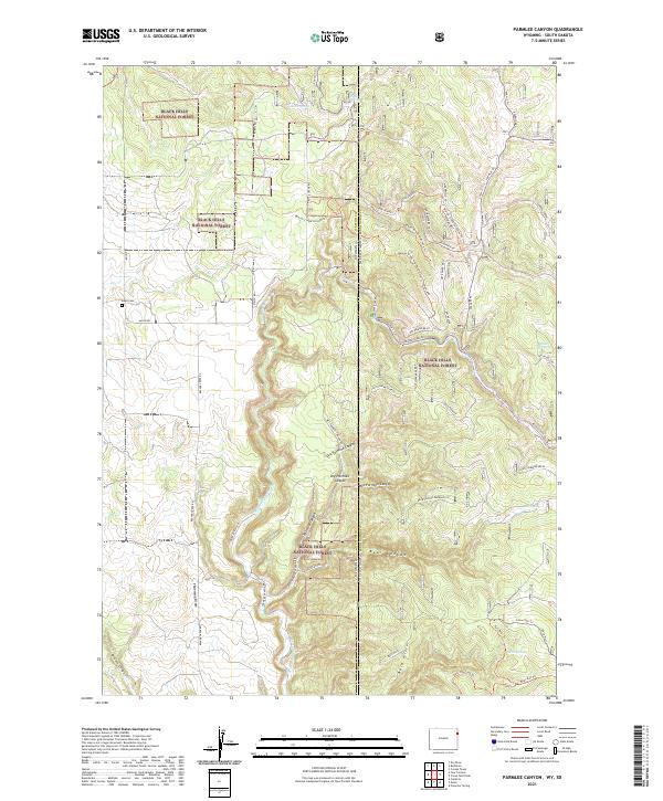 Parmlee Canyon topographic map thumbnail