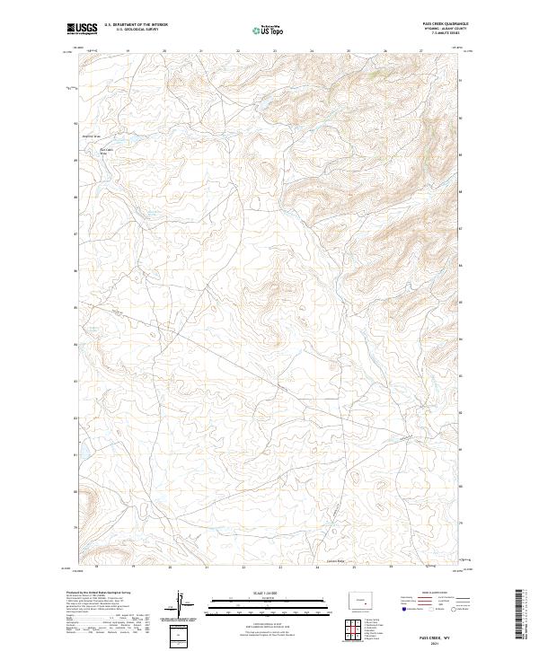 Pass Creek topographic map thumbnail