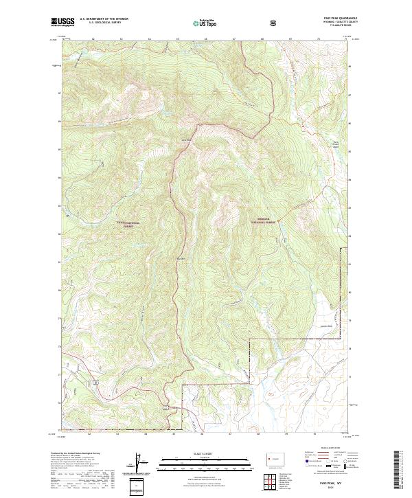Pass Peak 2021 topographic map thumbnail