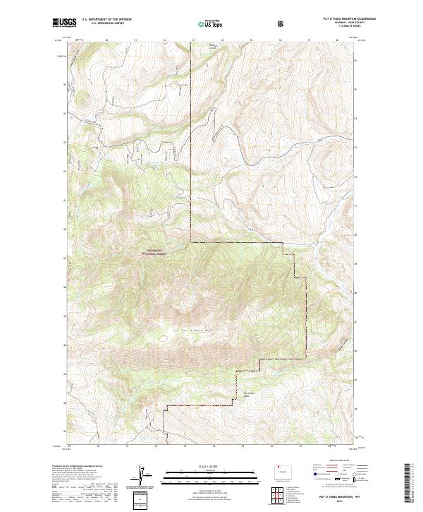 Pat O' Hara Mountain topographic map thumbnail