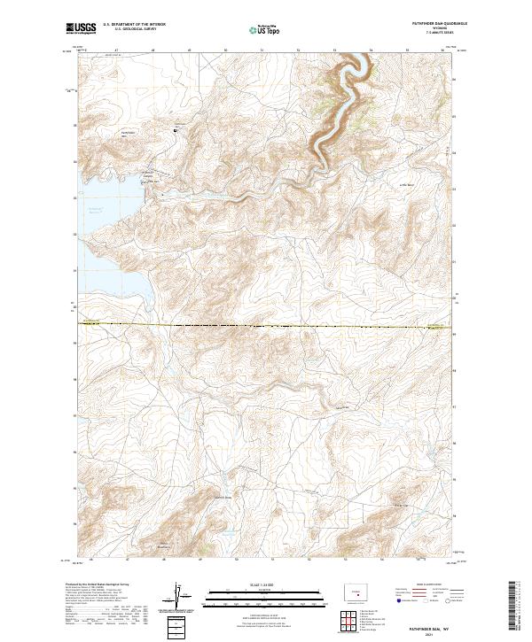 Pathfinder Dam topographic map thumbnail