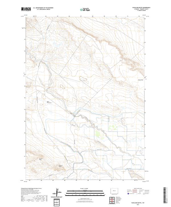 Pavillion Butte topographic map thumbnail