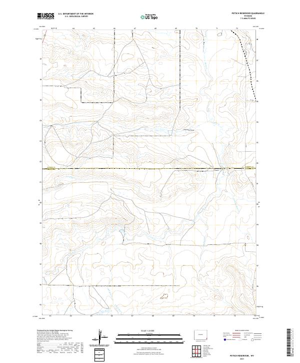 Petsch Reservoir topographic map thumbnail