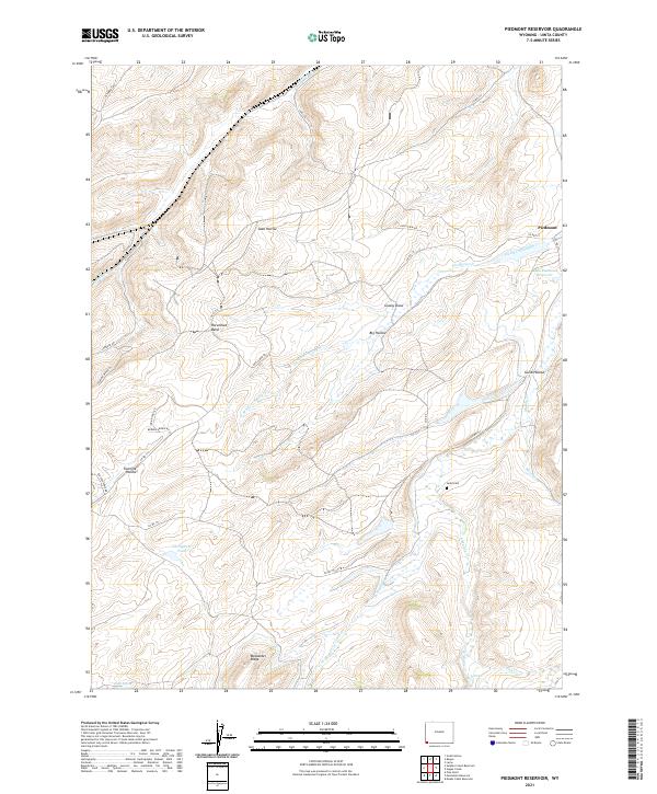 Piedmont Reservoir topographic map thumbnail