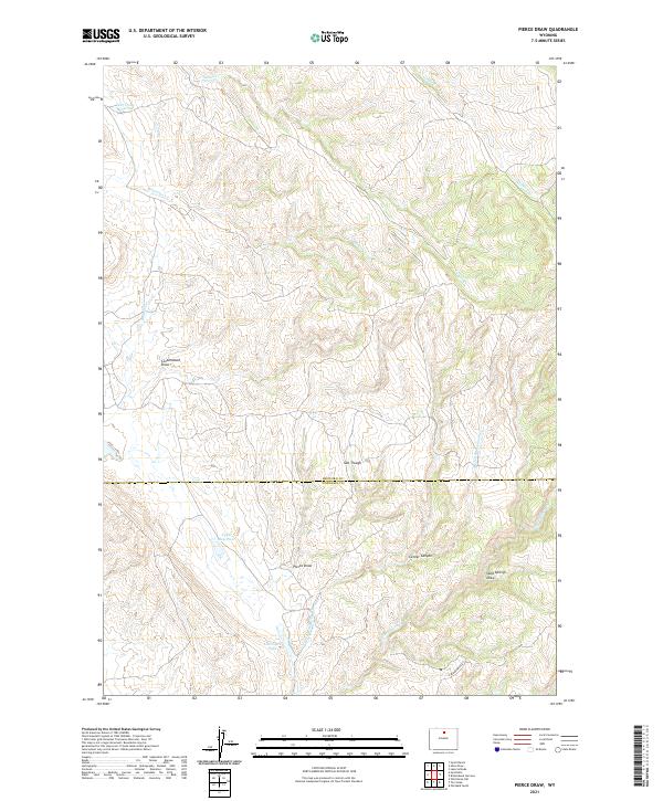 Pierce Draw 2021 topographic map thumbnail