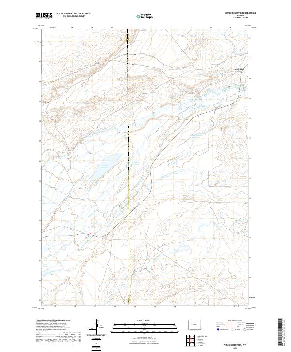 Pierce Reservoir topographic map thumbnail