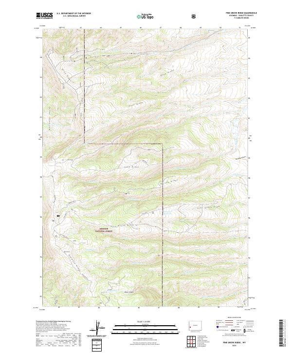 Pine Grove Ridge topographic map thumbnail