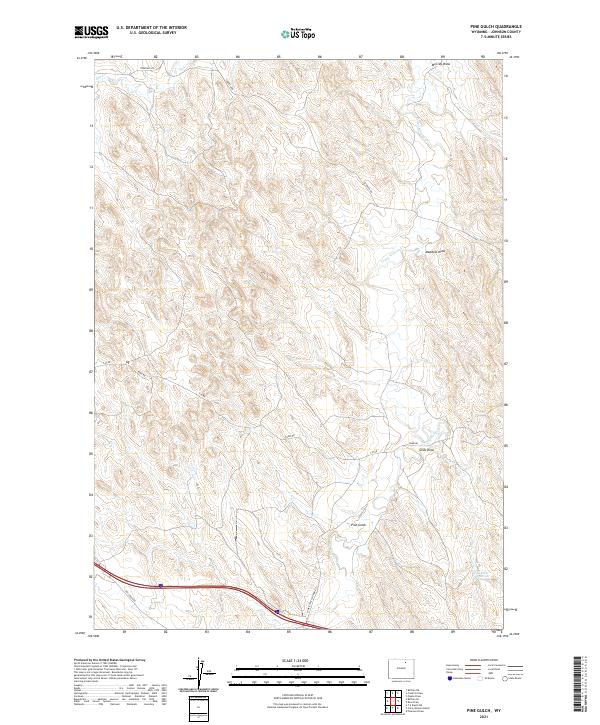 Pine Gulch 2021 topographic map thumbnail
