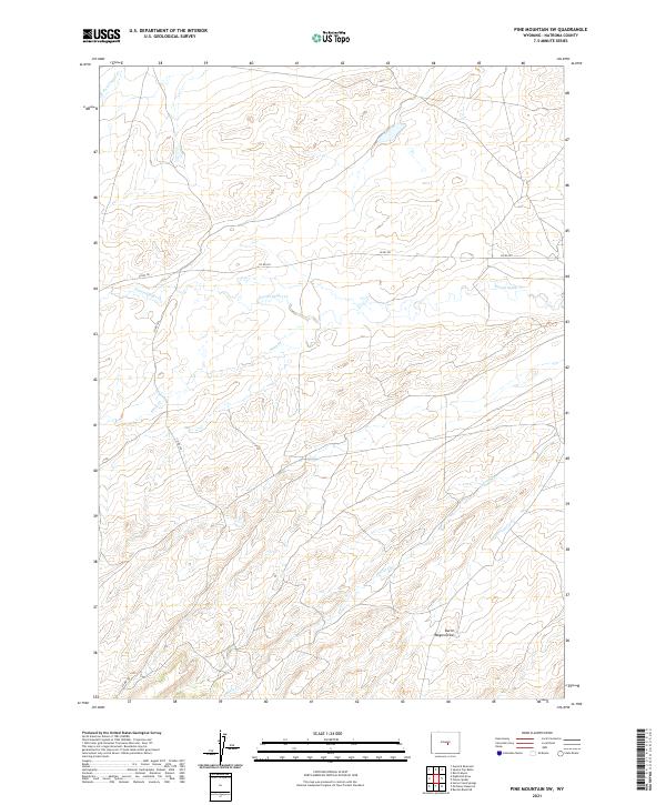 Pine Mountain SW topographic map thumbnail