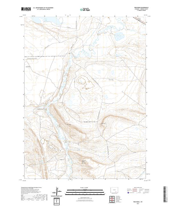 Pine Ridge topographic map thumbnail