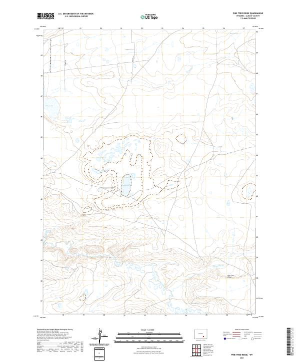Pine Tree Ridge topographic map thumbnail
