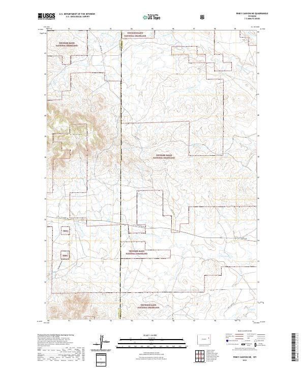 Piney Canyon NE topographic map thumbnail