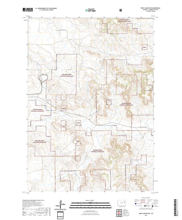 Piney Canyon NW topographic map thumbnail