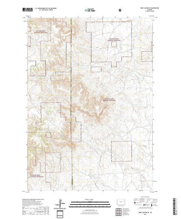 Piney Canyon SE topographic map thumbnail