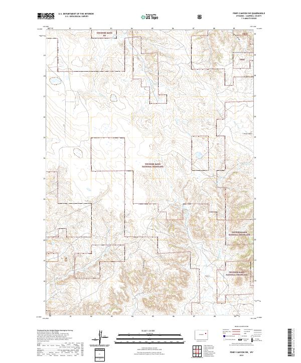 Piney Canyon SW topographic map thumbnail