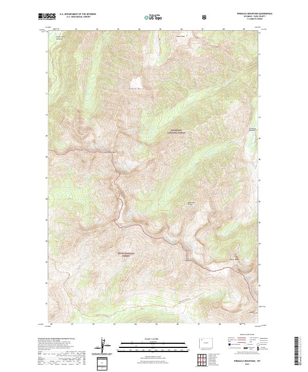 Pinnacle Mountain topographic map thumbnail