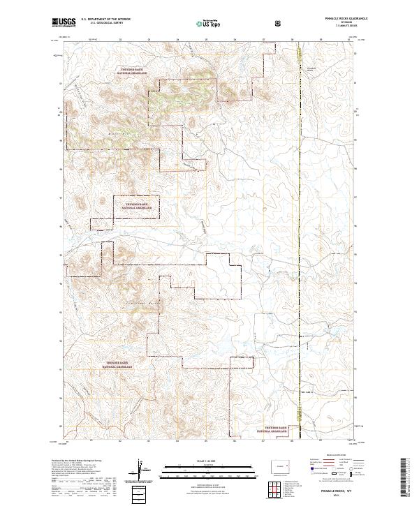 Pinnacle Rocks topographic map thumbnail