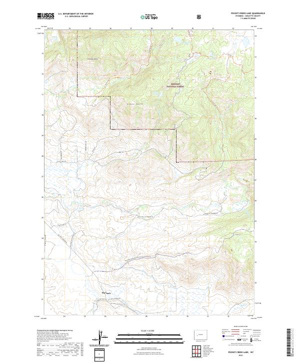 Pocket Creek Lake topographic map thumbnail