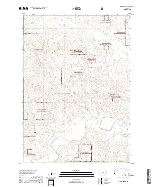 Poddy Creek 2021 topographic map thumbnail