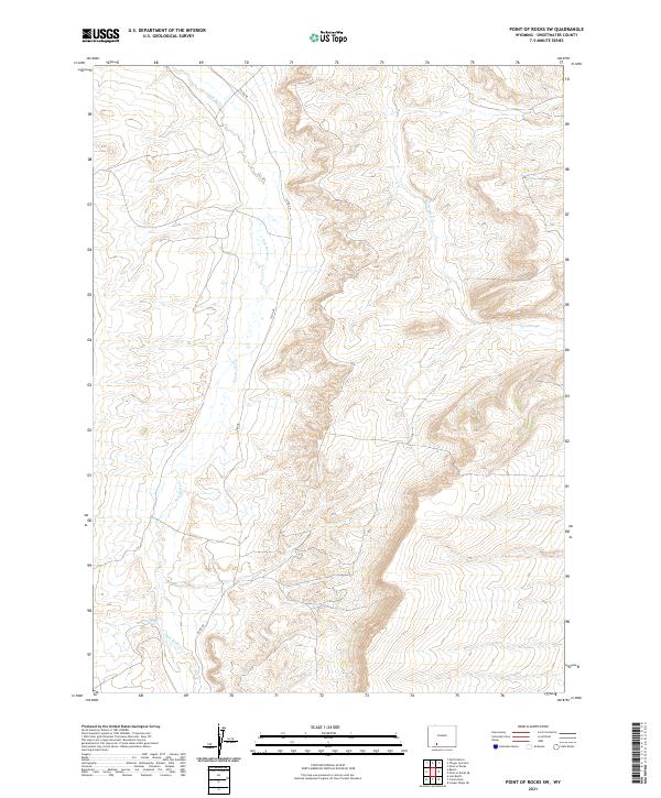 Point of Rocks SW topographic map thumbnail