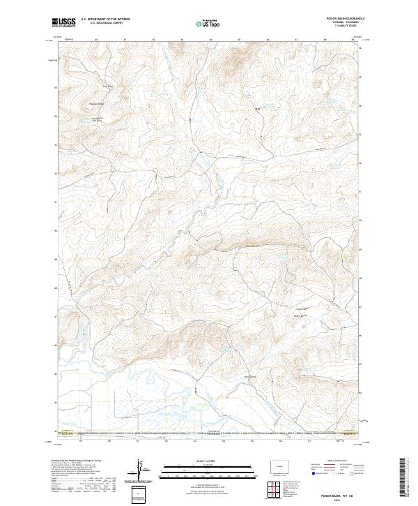 Poison Basin 2021 topographic map thumbnail