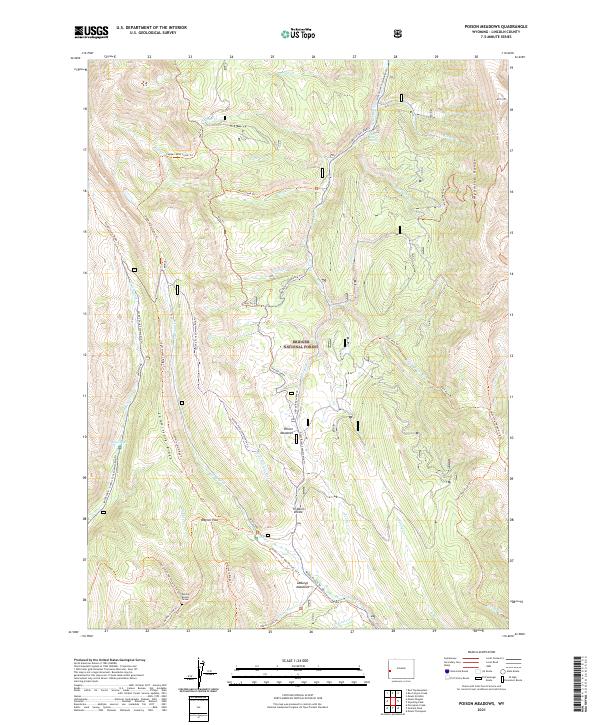 Poison Meadows topographic map thumbnail
