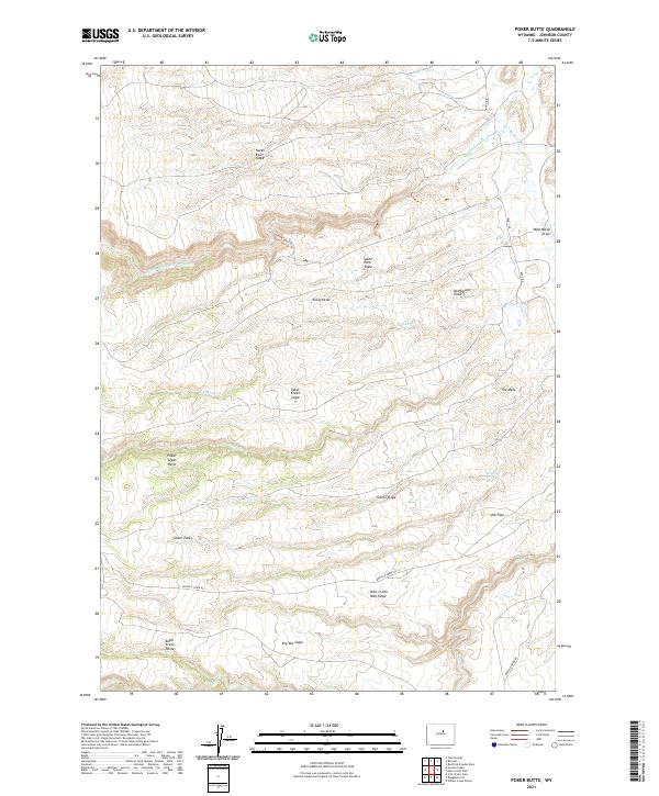 Poker Butte 2021 topographic map thumbnail