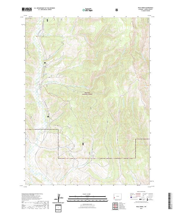 Pole Creek 2021 topographic map thumbnail