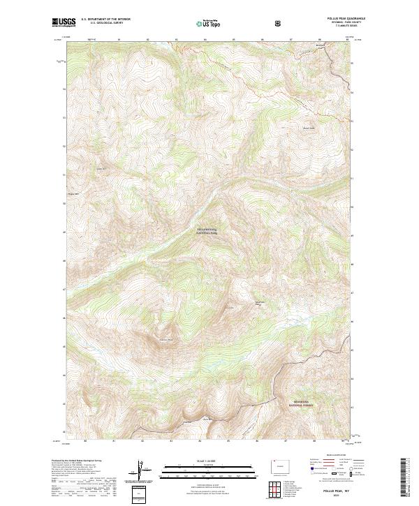 Pollux Peak topographic map thumbnail