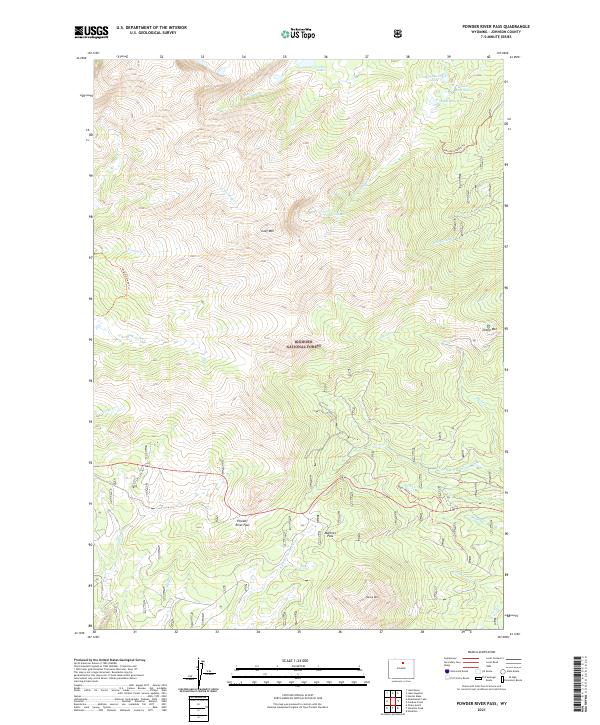 Powder River Pass 2021 topographic map thumbnail