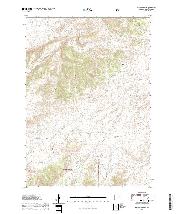 Protsmans Knob topographic map thumbnail