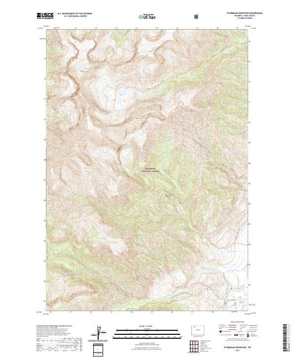 Ptarmigan Mountain topographic map thumbnail