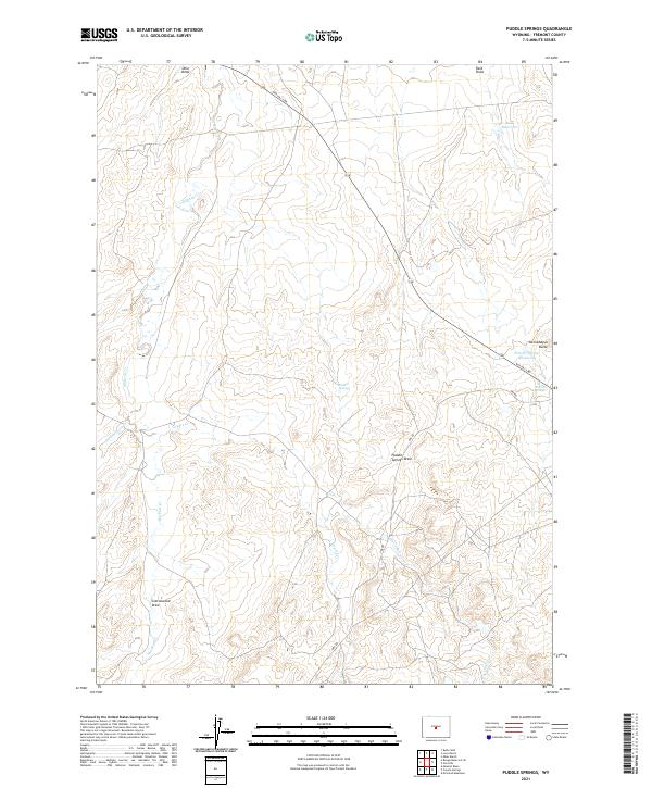 Puddle Springs 2021 topographic map thumbnail