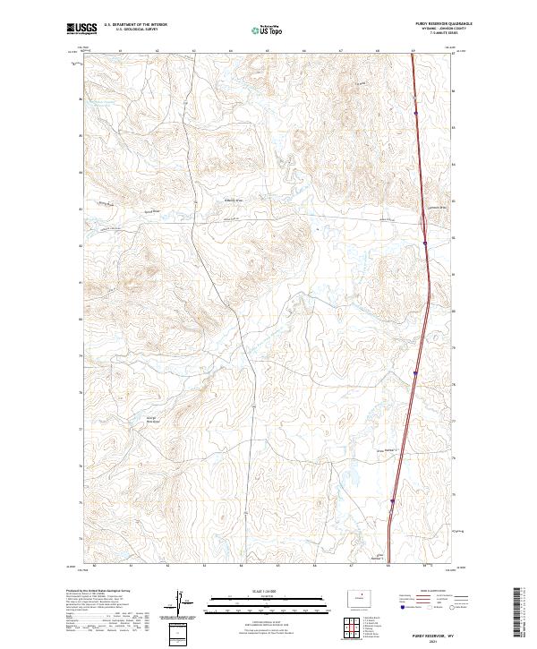 Purdy Reservoir topographic map thumbnail
