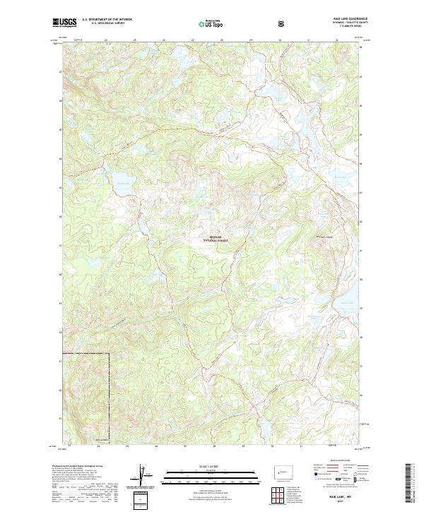 Raid Lake topographic map thumbnail