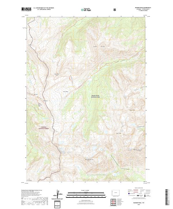 Ranger Peak 2021 topographic map thumbnail