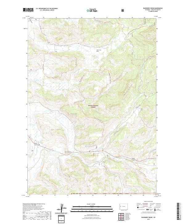 Raspberry Ridge topographic map thumbnail