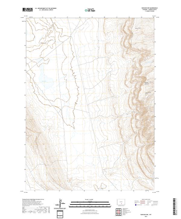 Rawlins NW topographic map thumbnail