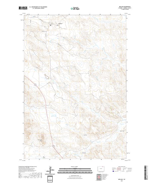 Recluse 2021 topographic map thumbnail