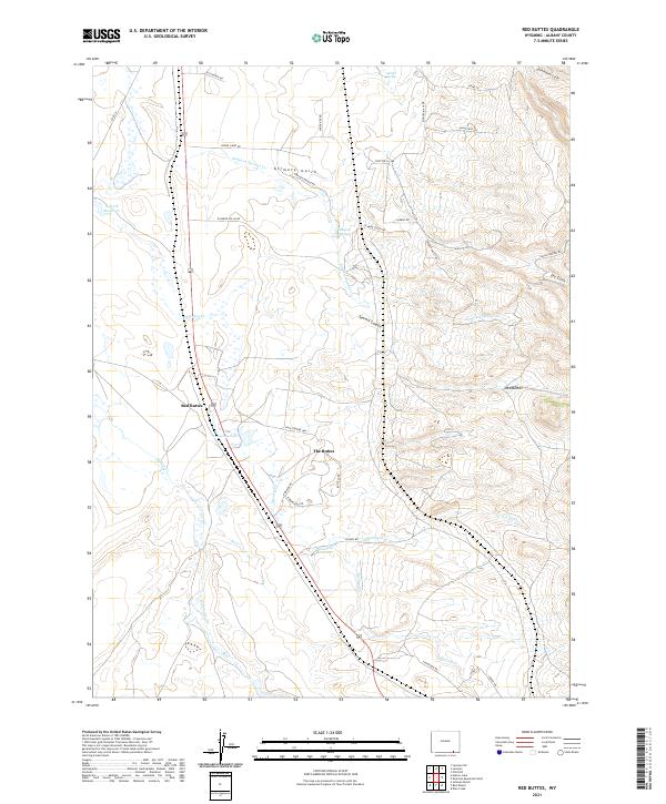 Red Buttes topographic map thumbnail
