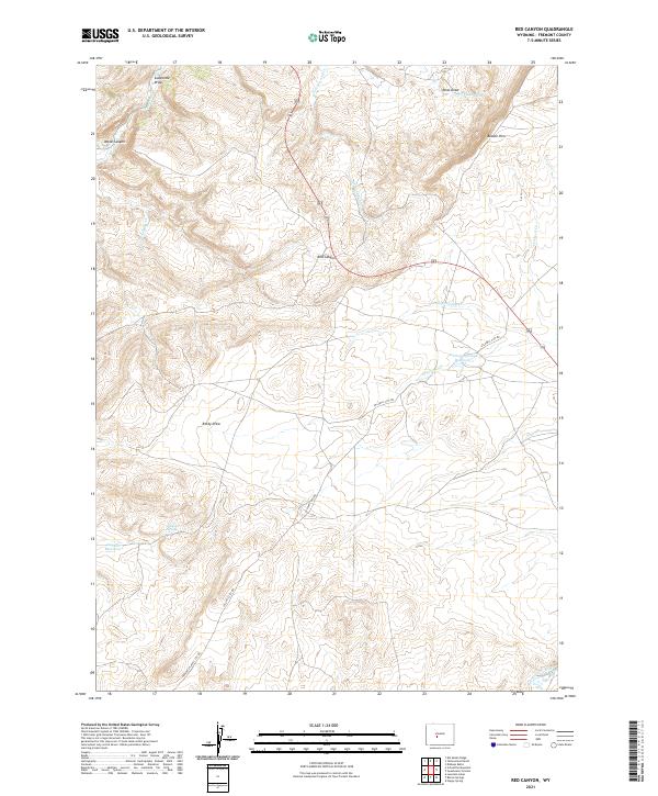 Red Canyon topographic map thumbnail