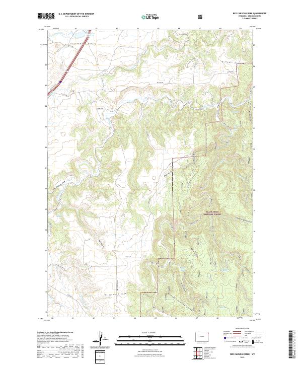 Red Canyon Creek topographic map thumbnail