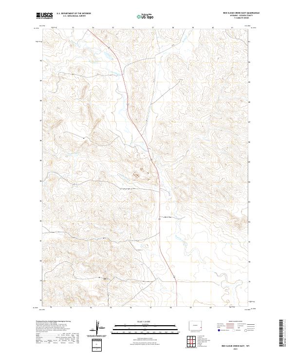 Red Cloud Creek East topographic map thumbnail