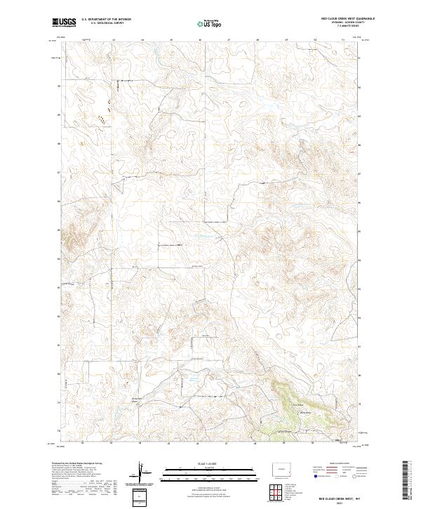 Red Cloud Creek West topographic map thumbnail