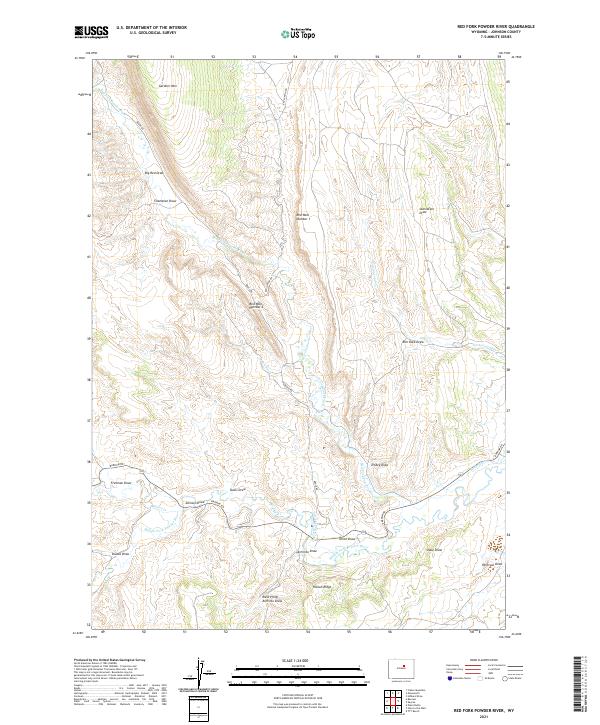 Red Fork Powder River topographic map thumbnail