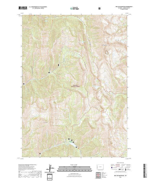 Red Top Mountain 2021 topographic map thumbnail